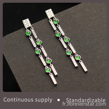 Boucles d&#39;oreilles en jadeite à glace